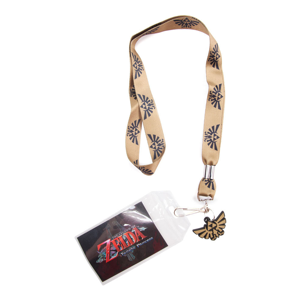 Legend Of Zelda Twilight Princess Gold Royal Crest Lanyard, Unisex, Gold-black