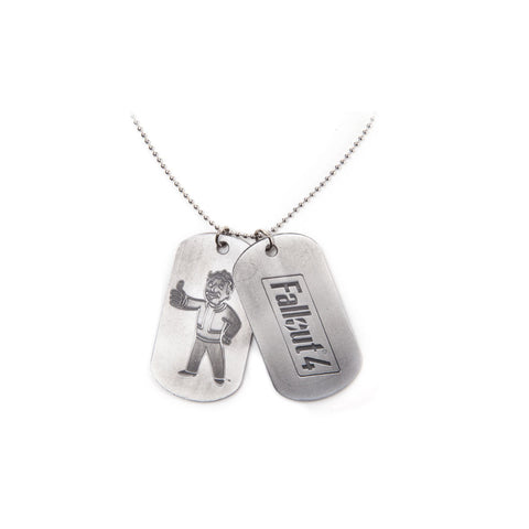 Logo & Vault Boy Thumbs Up Dogtags, Unisex, Silver