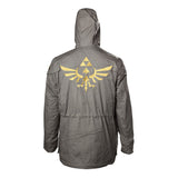 Legend Of Zelda Golden Hyrule Royal Crest Parka Jacket With Hood, Male, Medium, Military Green