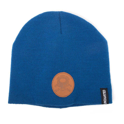 4 Pro Devs Qvod Licentia Patch Cuffless Beanie, Blue