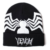 Venom Embroidered Logo Woven Rollup Beanie, Unisex, Black