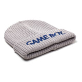 Gameboy Logo Embroidered Rollup Beanie, Grey