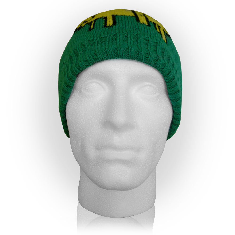 Tree Trunks Bobble Beanie, Green