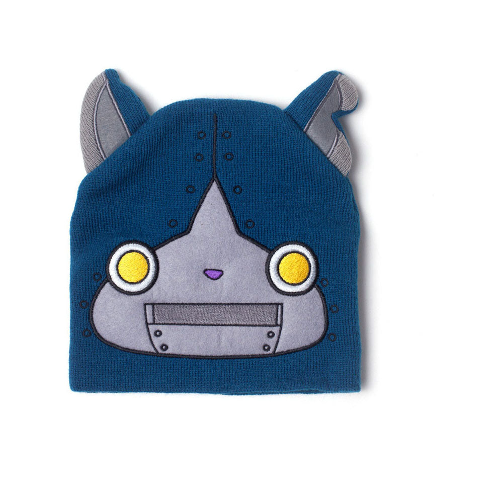 Yo Kai Watch Robonyan Novelty Cuffless Beanie With Ears, Blue