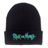 Logo Embroidered Rollup Beanie, Black