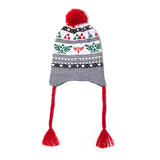 Legend Of Zelda Xmas Laplander Beanie With Pom-pom And Braided Cords, Unisex, Multi-colour