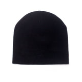 Embroidered Logo Cuffless Beanie, Black