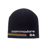 Embroidered Logo Cuffless Beanie, Black