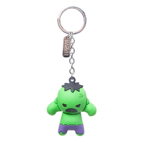 Incredible Hulk Character 3d Pendant Rubber Keychain, Unisex, Green