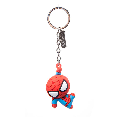 Spider-man Character 3d Pendant Rubber Keychain, Red