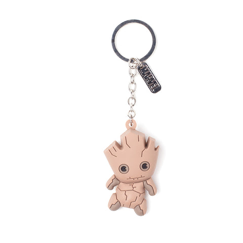 Guardians Of The Galaxy Vol.2 Groot Character 3d Pendant Rubber Keychain, Multi-colour