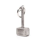 Thor Mjolnir Hammer 3d Metal Keychain, Silver