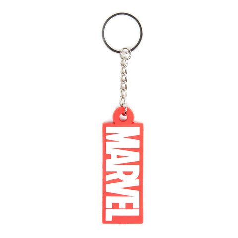 Original Logo Rubber Keychain, Red-white