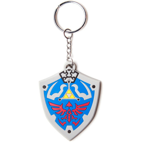 Legend Of Zelda Hylian Shield Rubber Keychain, Grey