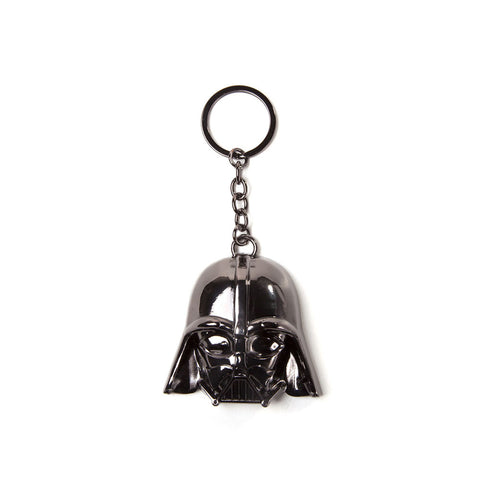 Darth Vader Mask 3d Pendant Metal Keychain, One Size, Black