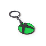 Xbox Logo Metal Pendant Keyring, Unisex, Green-black