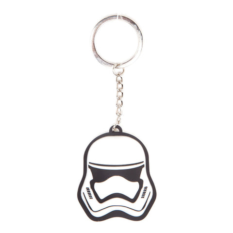 The Force Awakens 3d Stormtrooper Mask Keychain, One Size, White-black