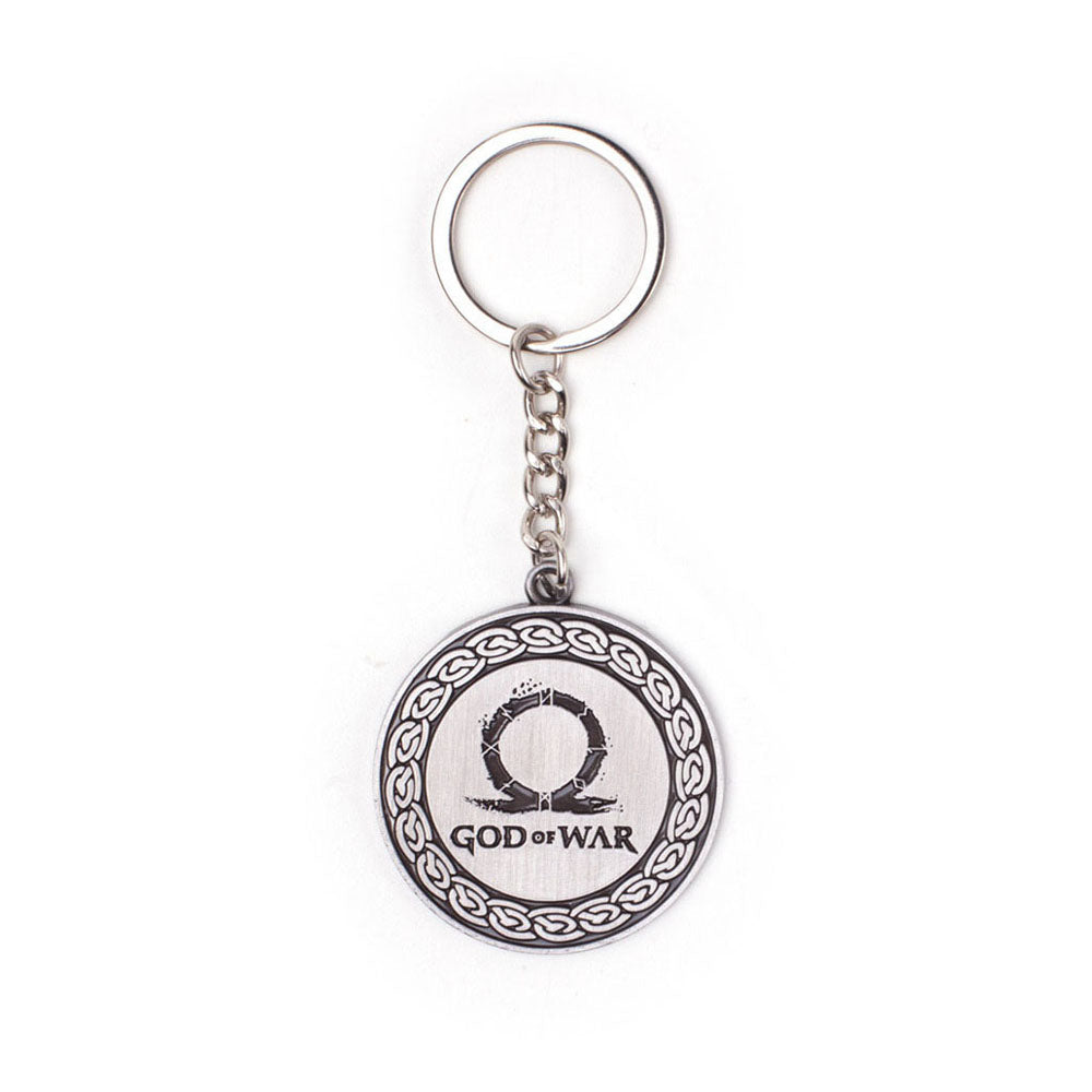 Logo Metal Pendant Keychain, Silver