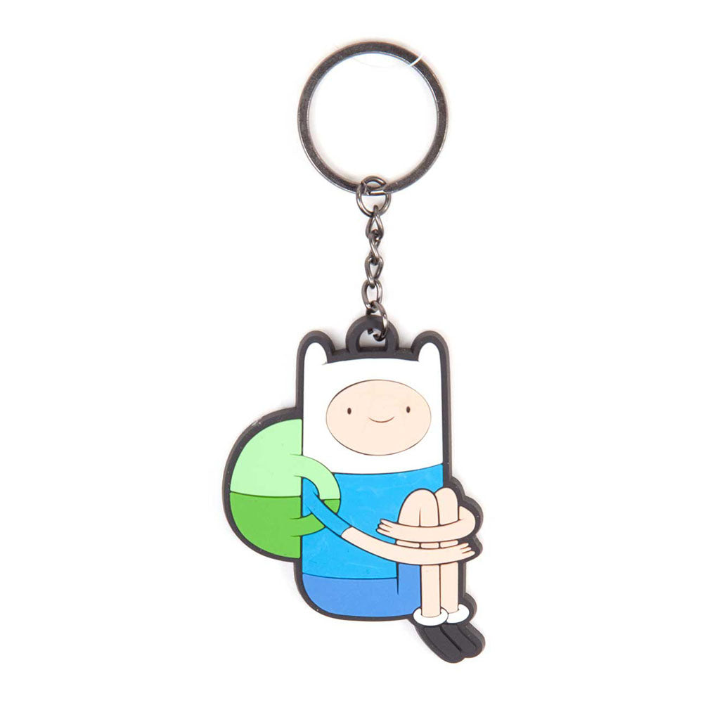 Sitting Finn Rubber Keychain, Multi-colour