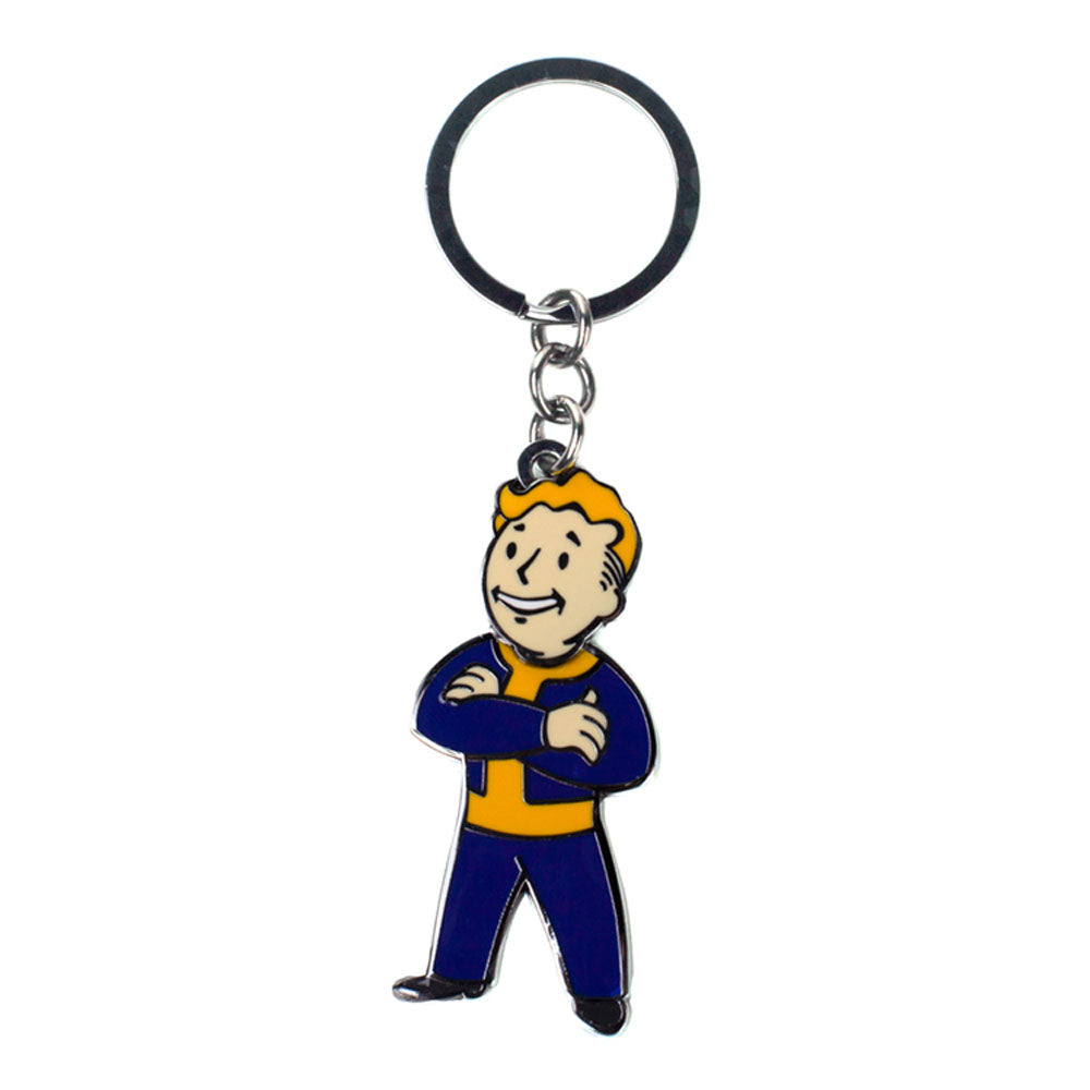 4 Vault Boy With Movable Head Metal Keychain, Unisex, Multi-colour