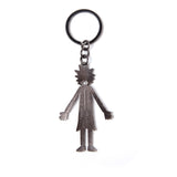 Rick With Moveable Head Metal Keychain, Multi-colour