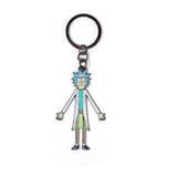 Rick With Moveable Head Metal Keychain, Multi-colour