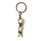 Golden Vault Boy 3d Metal Keychain, Unisex, Gold