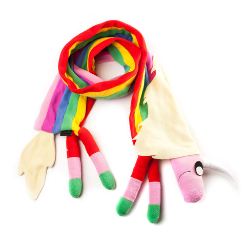 Lady Rainicorn Colourful Scarf With Plush-like Effect, Multi-colour