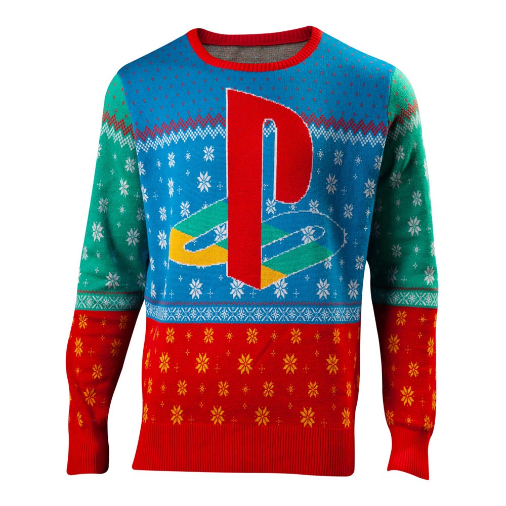 Playstation Tokio Christmas Knitted Sweater, Unisex, Extra Extra Large, Multi-colour