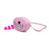 Alice In Wonderland Cheshire Cat Shaped Shoulder Bag With Shoulder Strap, Female, Pink