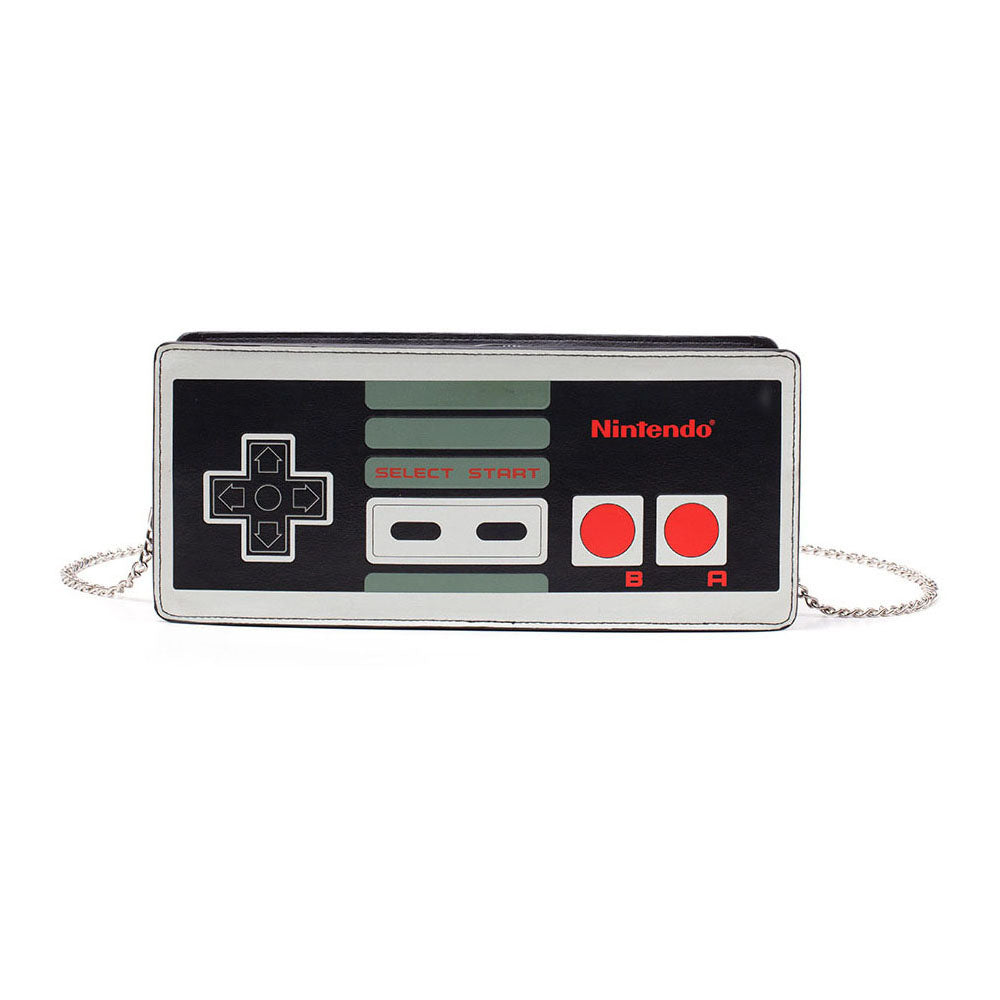 Nes Controller Zipped Purse Wallet With Chain, Female, Multi-colour