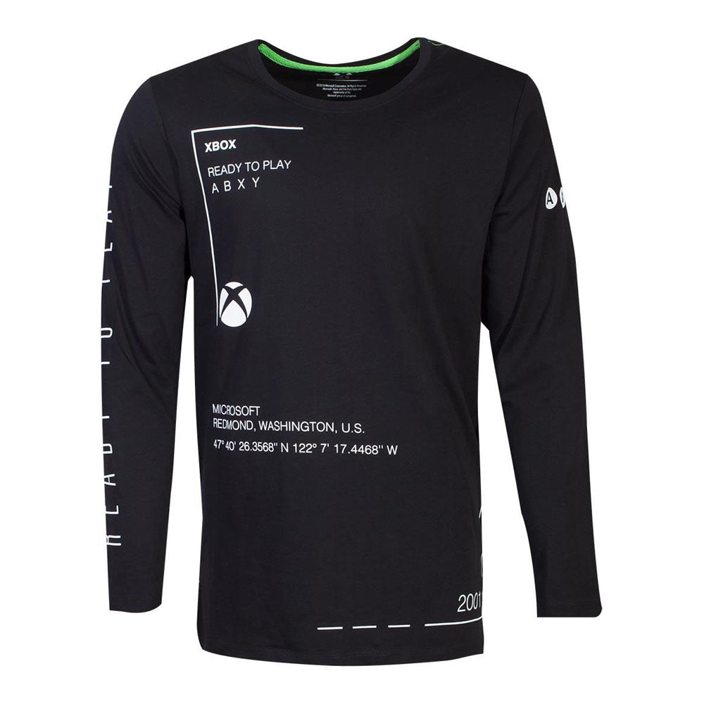 Xbox Ready To Play Long Sleeved Shirt, Male, Extra Extra Large, Black