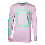 Japan Pickle Long Sleeve Shirt, Male, Extra Extra Large, Pink