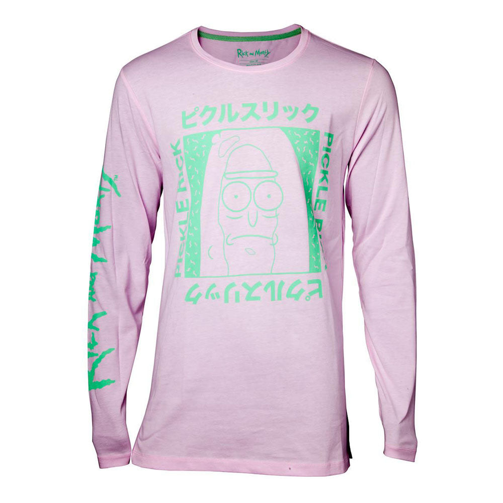 Japan Pickle Long Sleeve Shirt, Male, Large, Pink