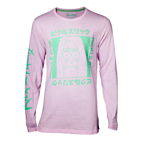 Japan Pickle Long Sleeve Shirt, Male, Small, Pink