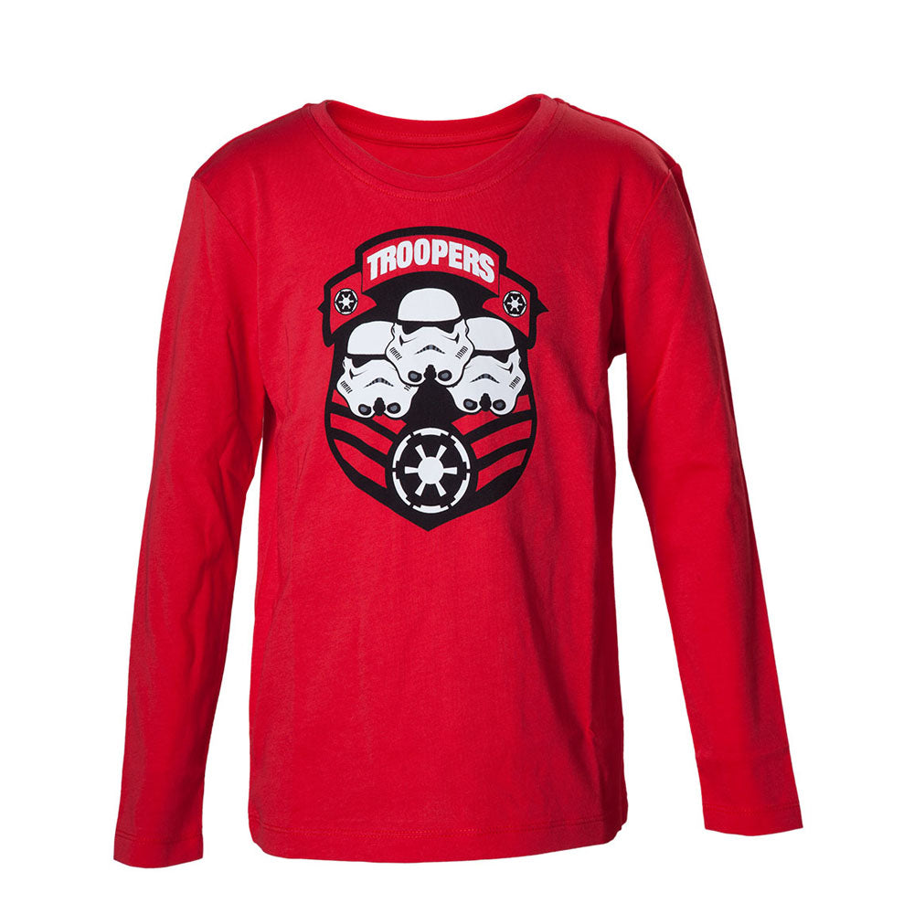 Stormtroopers Long Sleeve Shirt, Kid's Boy, 122-128, Years 6 To 8, Red