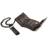 Legend Of Zelda Twilight Princess Faux Leather Royal Crest Tri-fold Wallet With Chain Attachment, Black