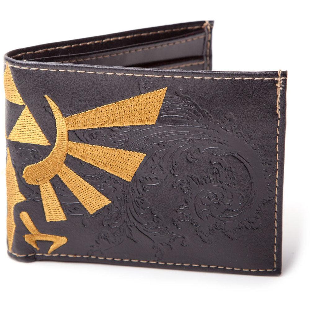 Legend Of Zelda Gold Royal Crest Bi-fold Wallet, Male, Black