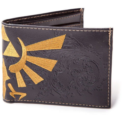 Legend Of Zelda Gold Royal Crest Bi-fold Wallet, Male, Black