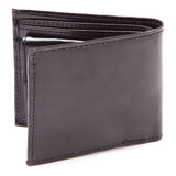 Bi-fold Leather Patch Wallet With Engraved Classic Logo, Male, Black