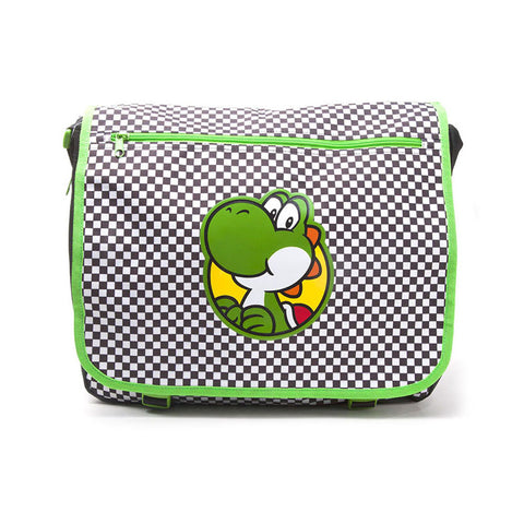 Super Mario Bros. Yoshi Chequered Messenger Bag, Multi-colour