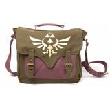 Legend Of Zelda Skyward Sword Golden Royal Crest Canvas Messenger Bag, Green-mauve