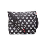 All-over Hero Crests Messenger Bag, Unisex, Black-red