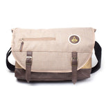 Origins Crest Logo Messenger Bag With Dual Buckle Straps, Unisex, Multi-colour