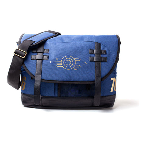 76 Vault-tec Logo Messenger Bag, Unisex, Blue-black