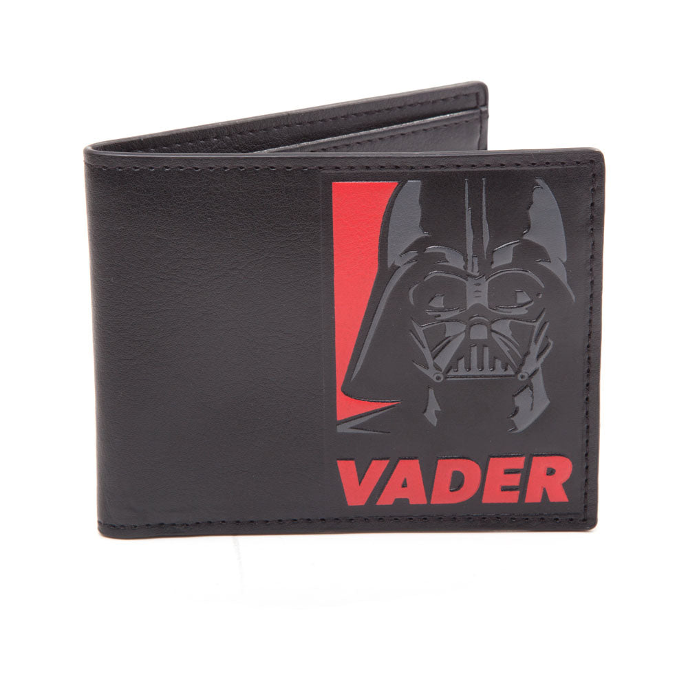 Darth Vader Red Logo Bi-fold Wallet, Male, Black