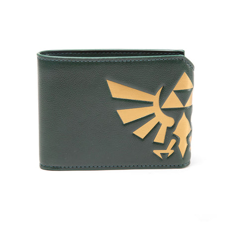 Legend Of Zelda Hyrule Royal Crest Bi-fold Wallet, Male, Dark Green