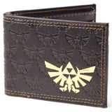 Legend Of Zelda Gold Royal Crest Bifold Wallet, Male, Dark Brown