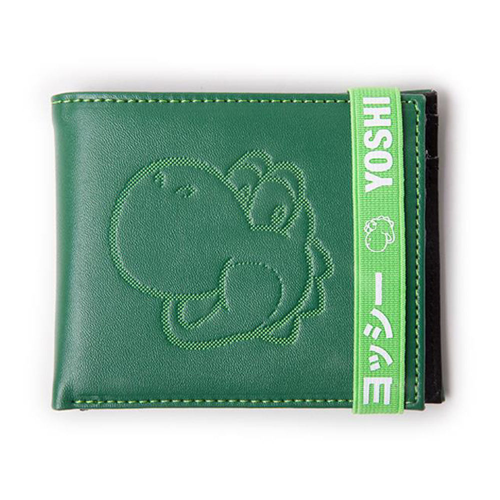 Super Mario Bros. Yoshi Dots Bi-fold Wallet, Male, Green-black