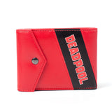 Deadpool Face Tri-fold Wallet, Male, Red-black